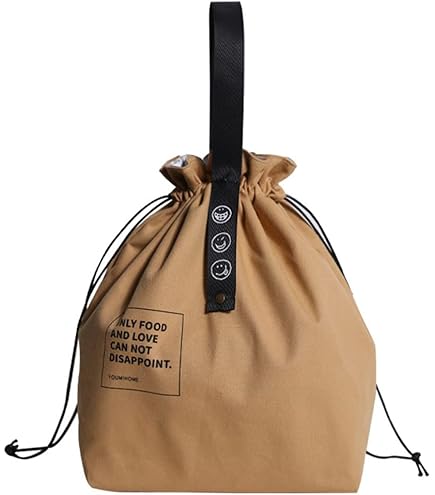 Amazon.com: LELE LIFE Canvas Insulated Lunch Bag with Drawstring